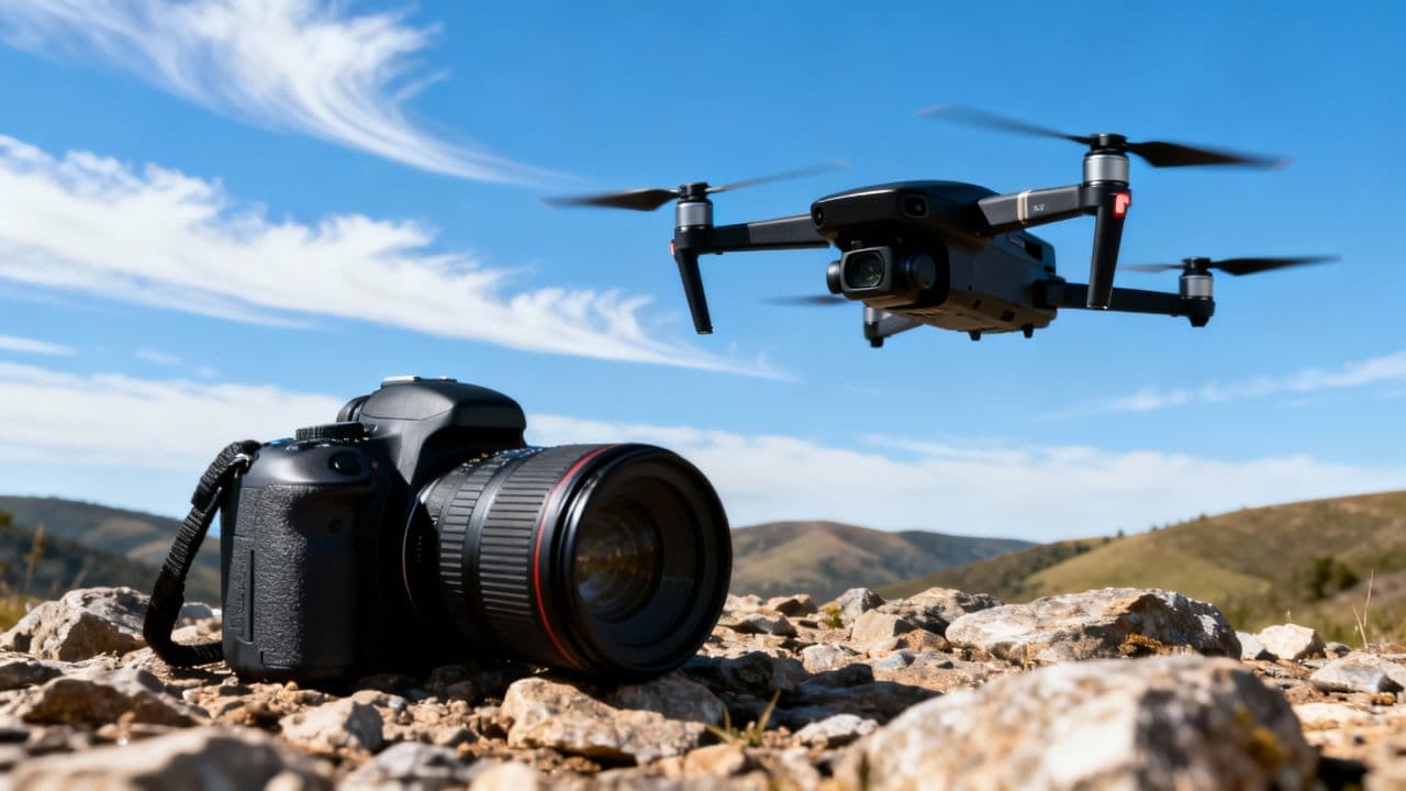 Cinematic Perspectives: Drone and Handheld Shots