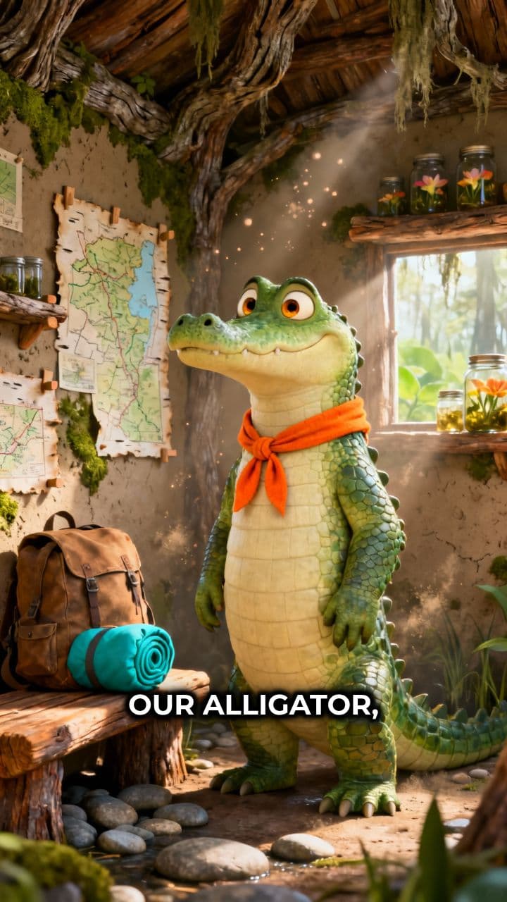 Alligator Prepares for His Journey