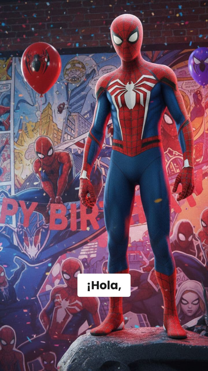 Invitación de Cumpleaños de Spider-Man para Esteban