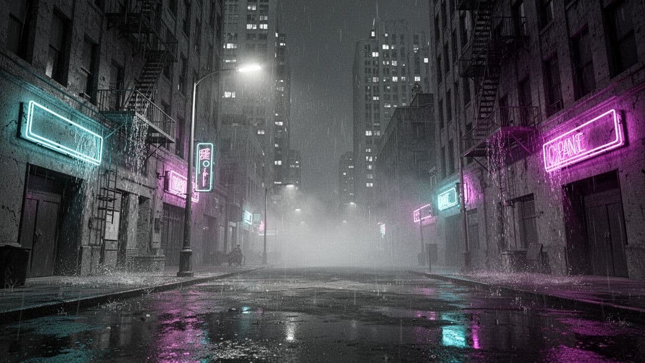 Neon Ghosts Haunt the Night