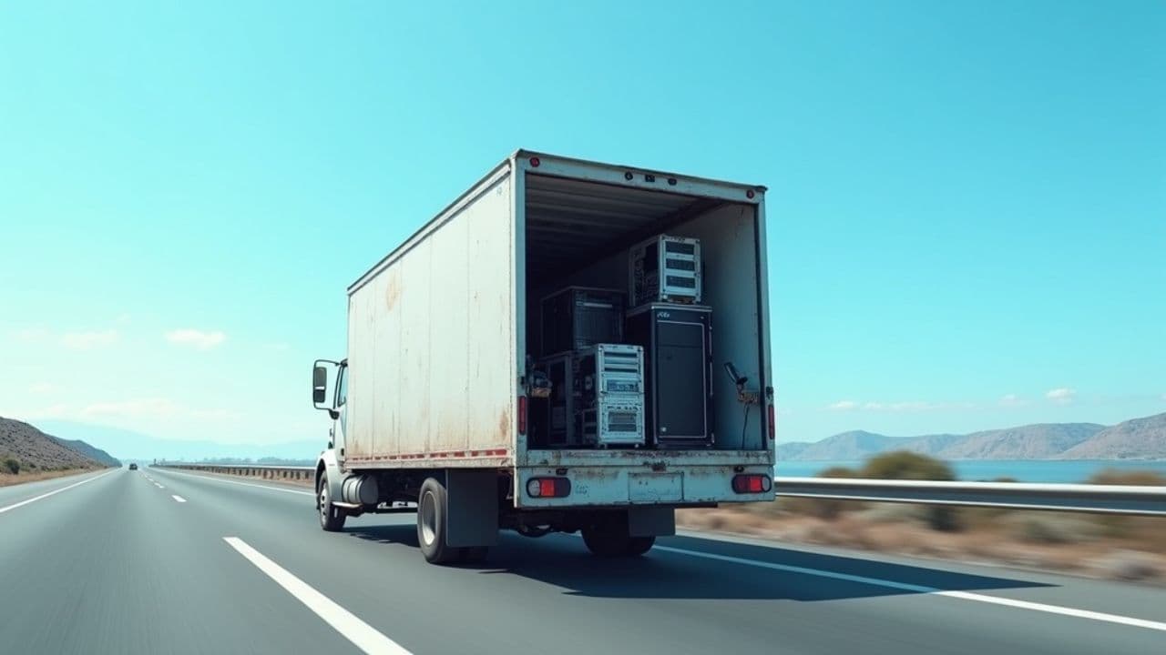 Spilled Electronics on Highway
