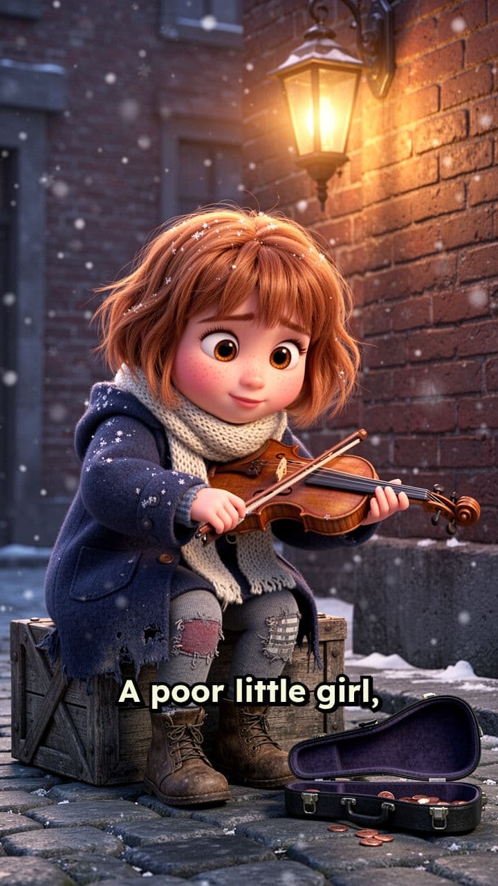 Vintage Street Violinist Girl