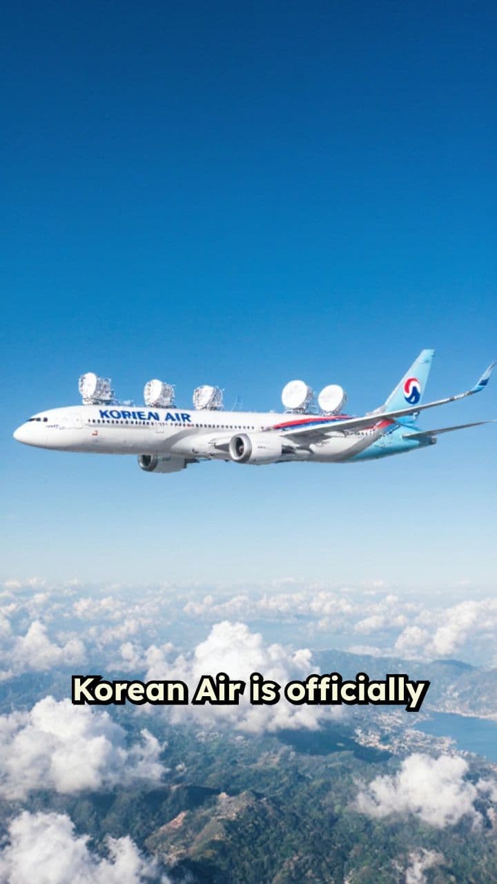 Korean Air Introduces Free Starlink WiFi