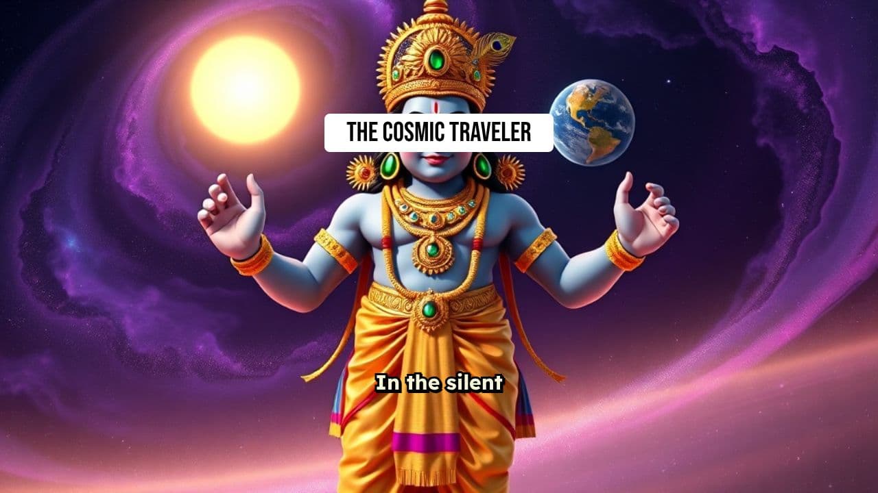 The Cosmic Traveler: Vishnu's Galactic Walk