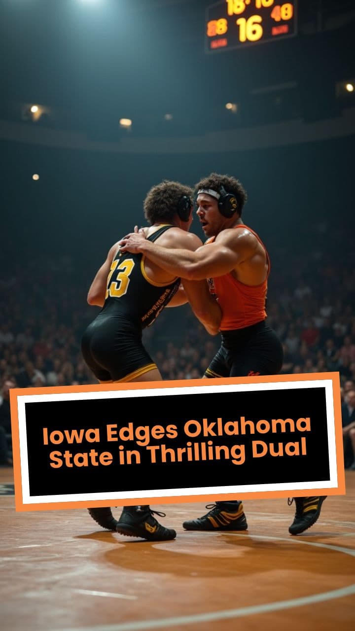 Iowa Edges Oklahoma State in Thrilling Dual
