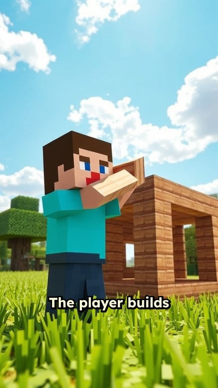 Single-Material House in Minecraft