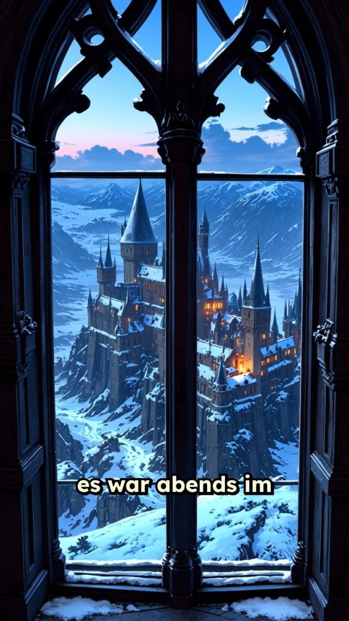 Winterabend am Harry Potter Schloss