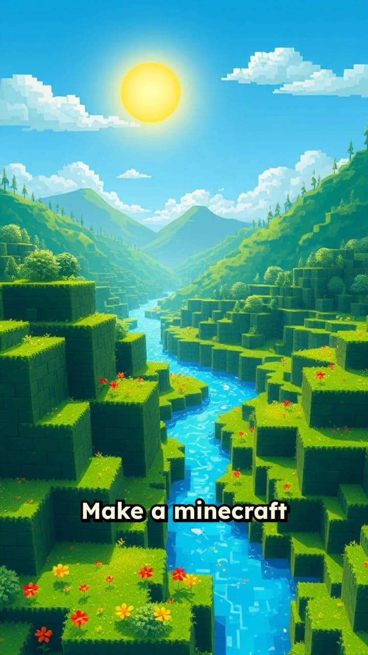 Minecraft Greenery Scene with Shaders