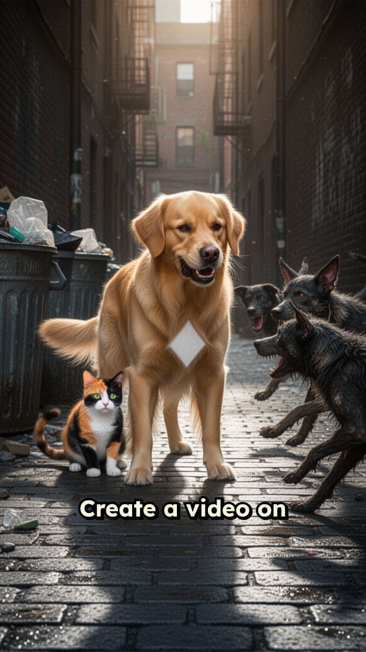 A Dog and Cat’s Brave Friendship