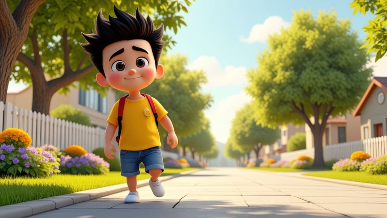 En avant, petit écolier