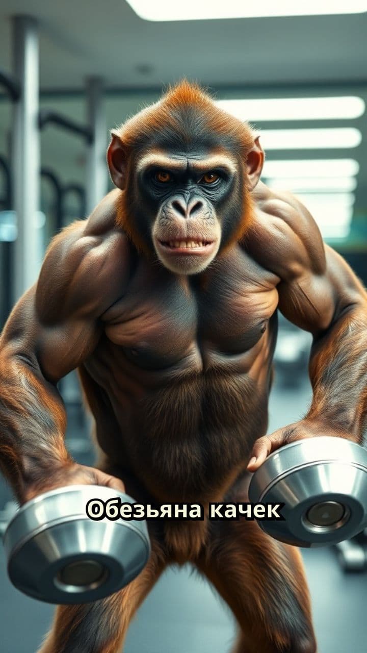 Обезьяна-качок и тюбики