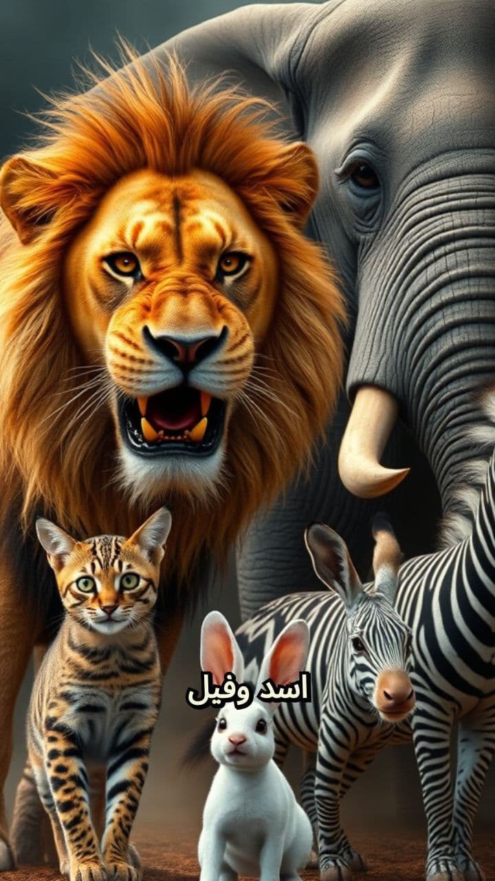 مشاجرة بين الحيوانات البرية