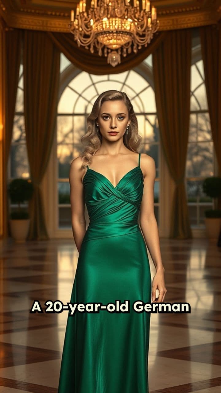 German Blonde in Evening Dress, 1936