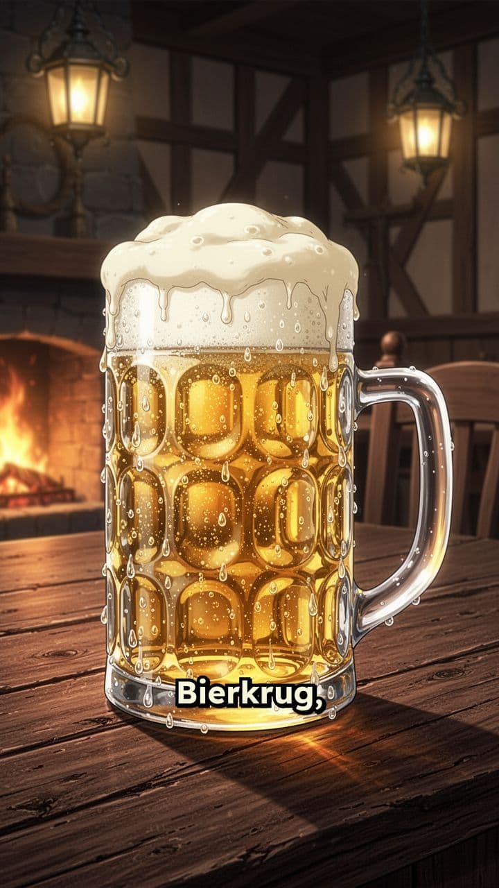 Bierkrug bis 3/4 gefüllt