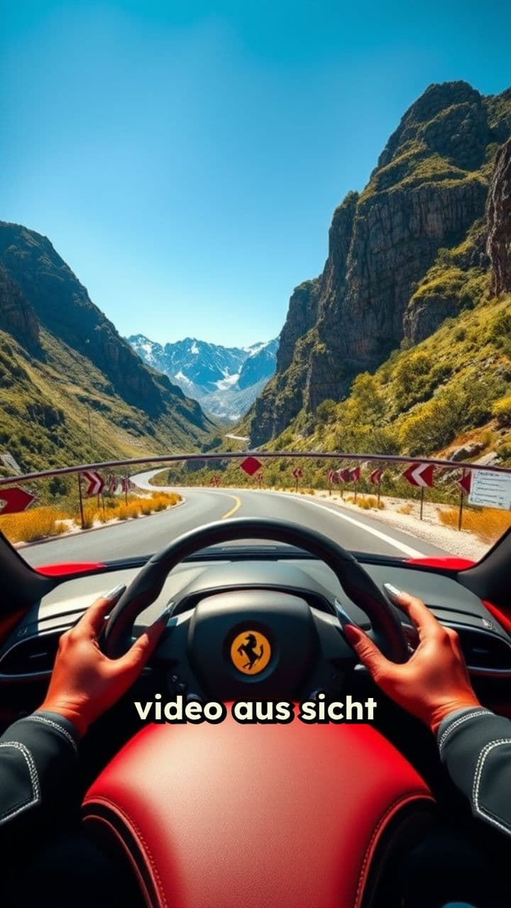 Fahrt im Ferrari durch die Alpen