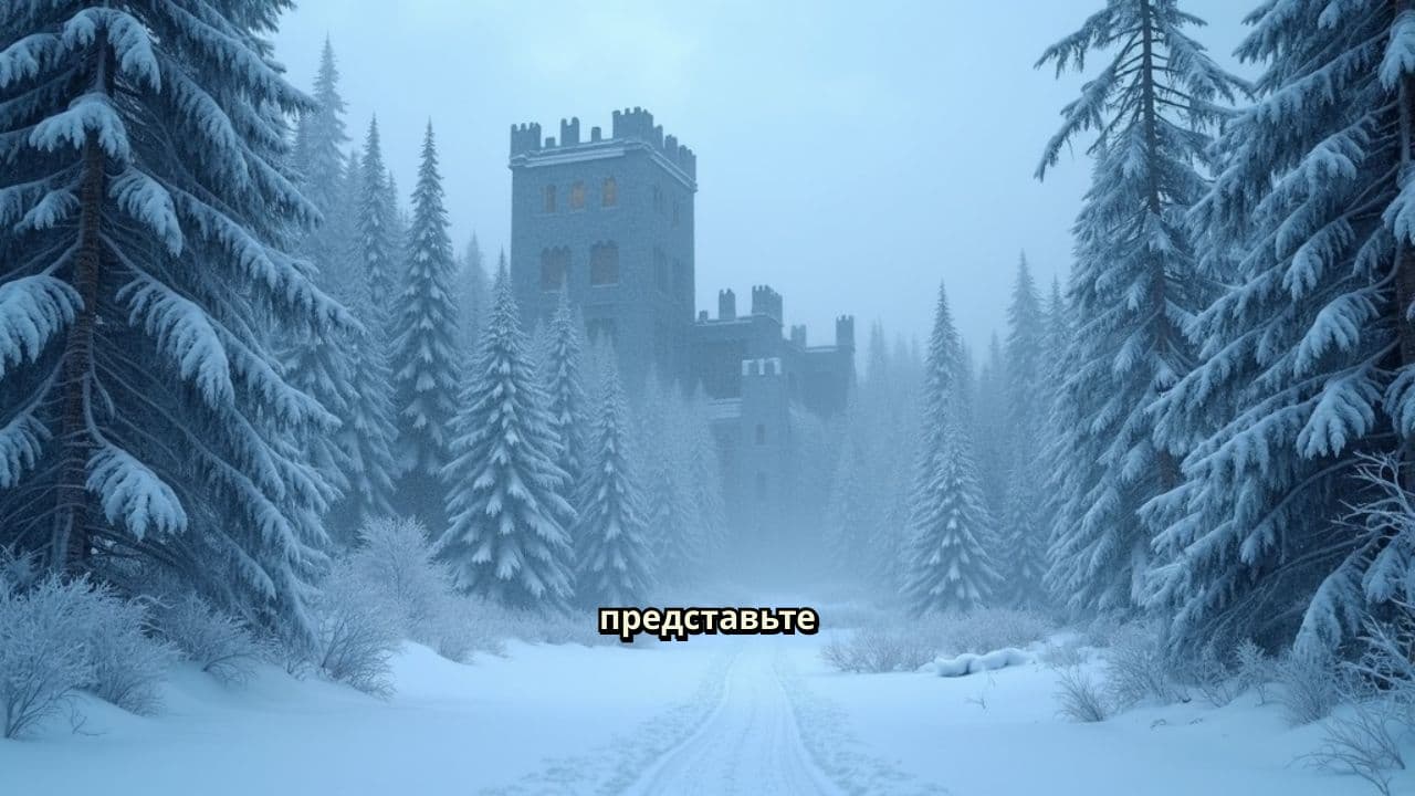Волшебный замок в метели