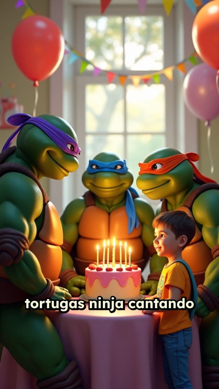 Tortugues Ninja canten a Nil 5 anys