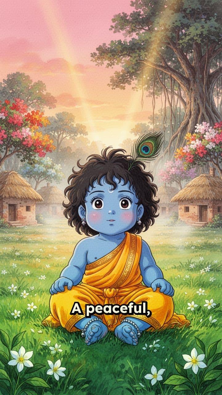 Baby Krishna’s Butter Play in Vrindavan