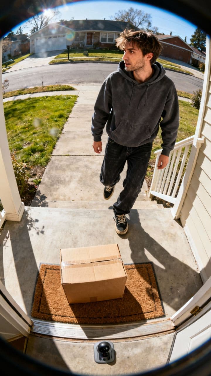 Explosive Package Theft Caught on Camera