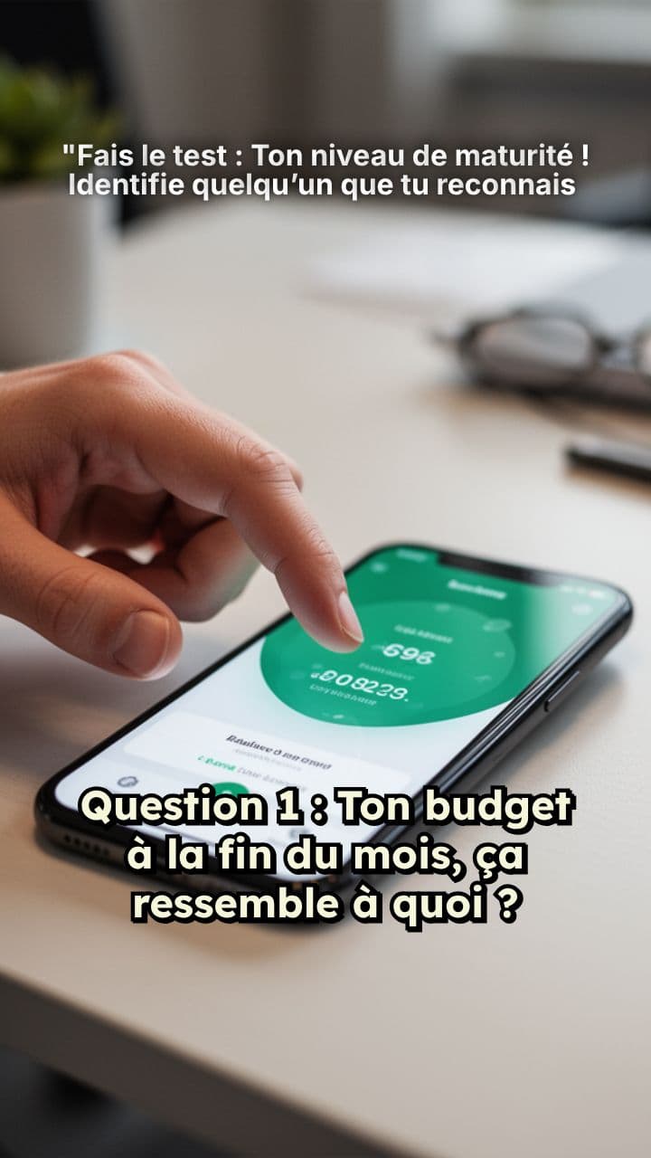 "Fais le test : Ton niveau de maturité ! Identifie quelqu’un que tu reconnais 