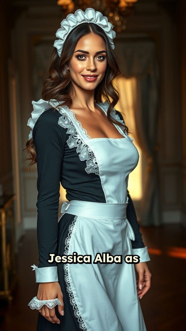 Jessica Alba in French Maid Outfit