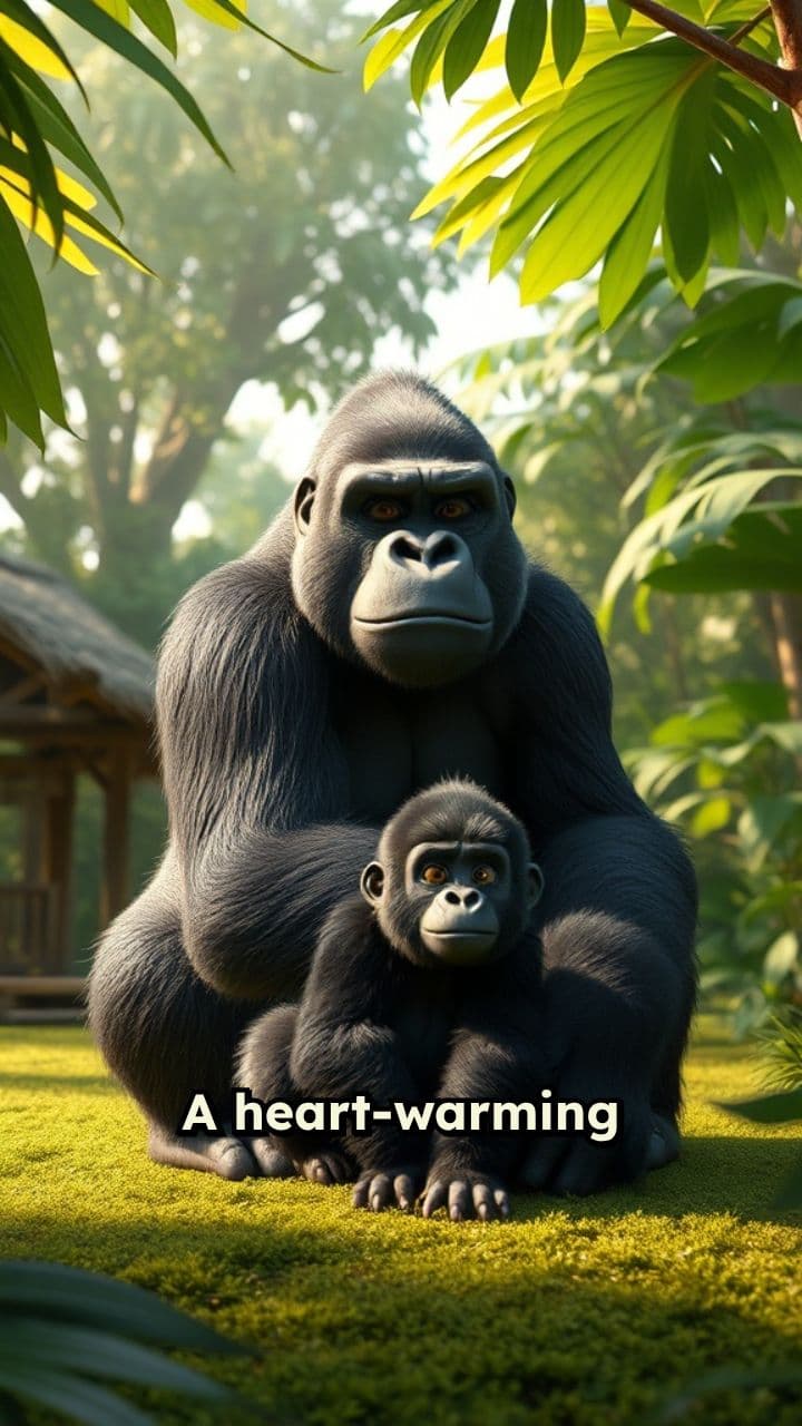 Gorilla Family Joy in the Jungle