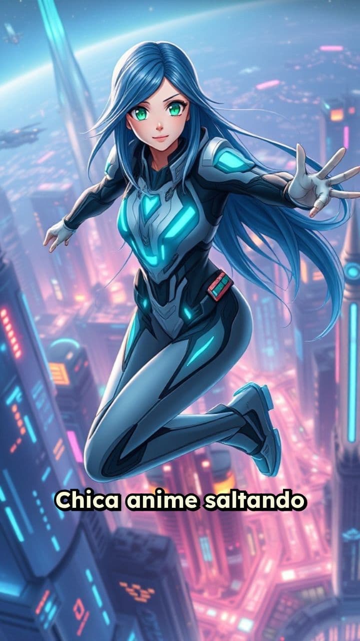 Chica anime en acción