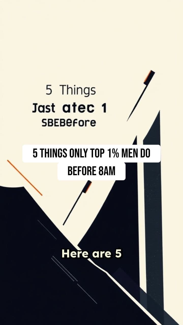 5 Things Only Top 1% Men Do Before 8AM