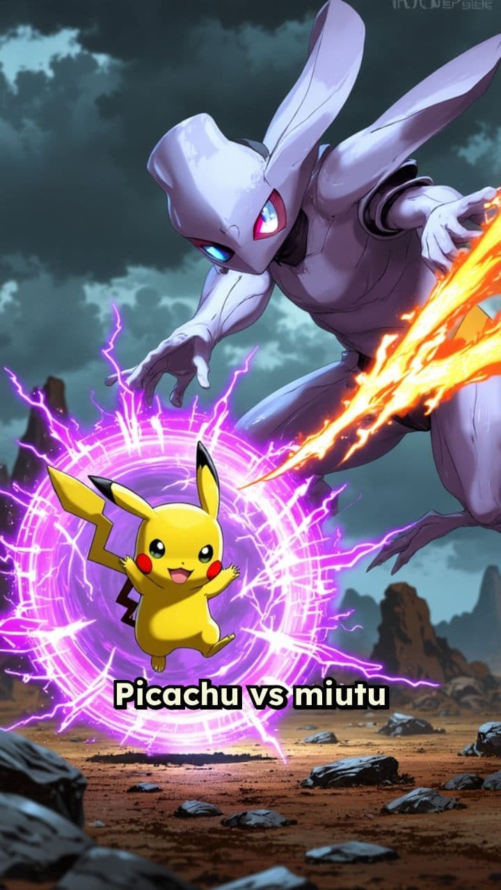 Pikachu vs Mewtwo: Batalla Épica