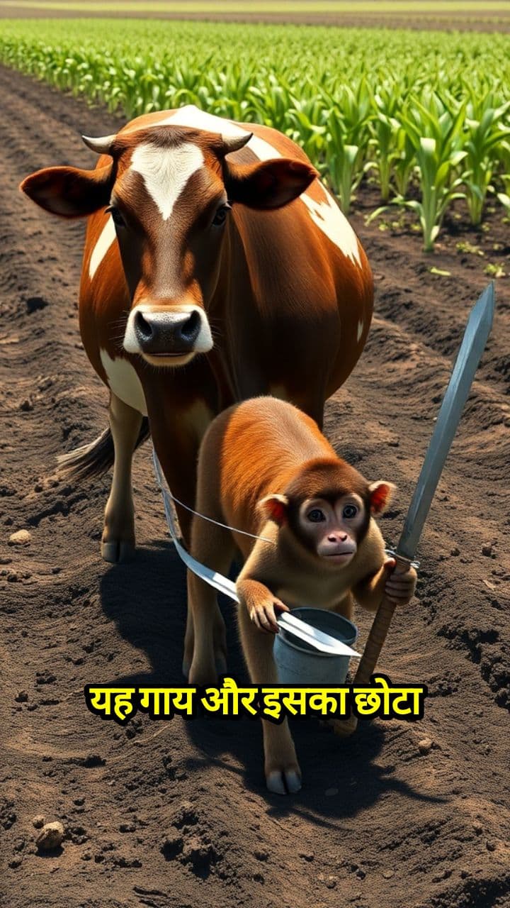गाय और बंदर की कहानी