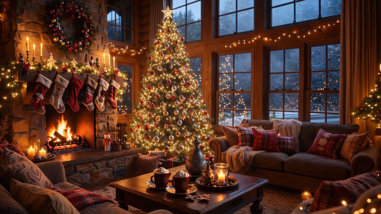 Cozy Christmas Living Room Ambiance