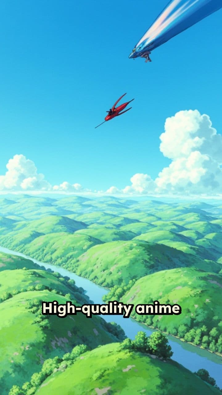 Aerial Blade Duel: Schoolgirl vs. Sci-Fi Fighter