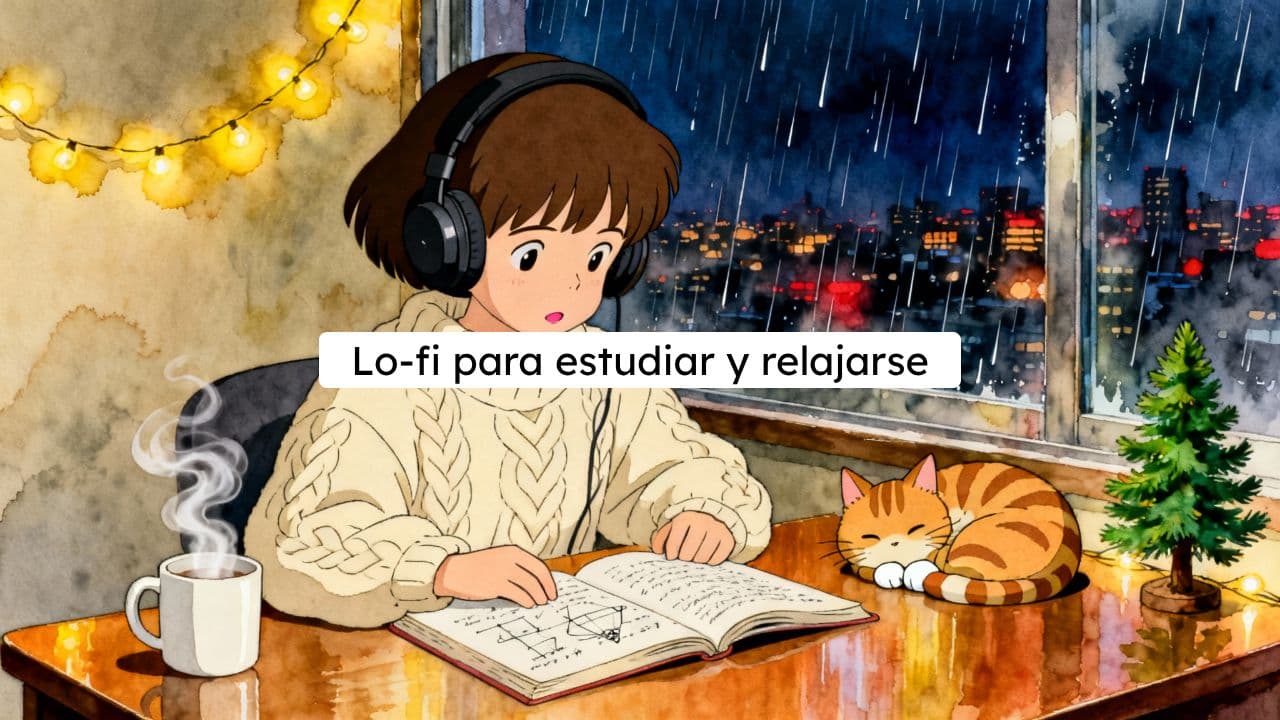 Sesión Lo-fi Navideña: Estudio bajo la Lluvia