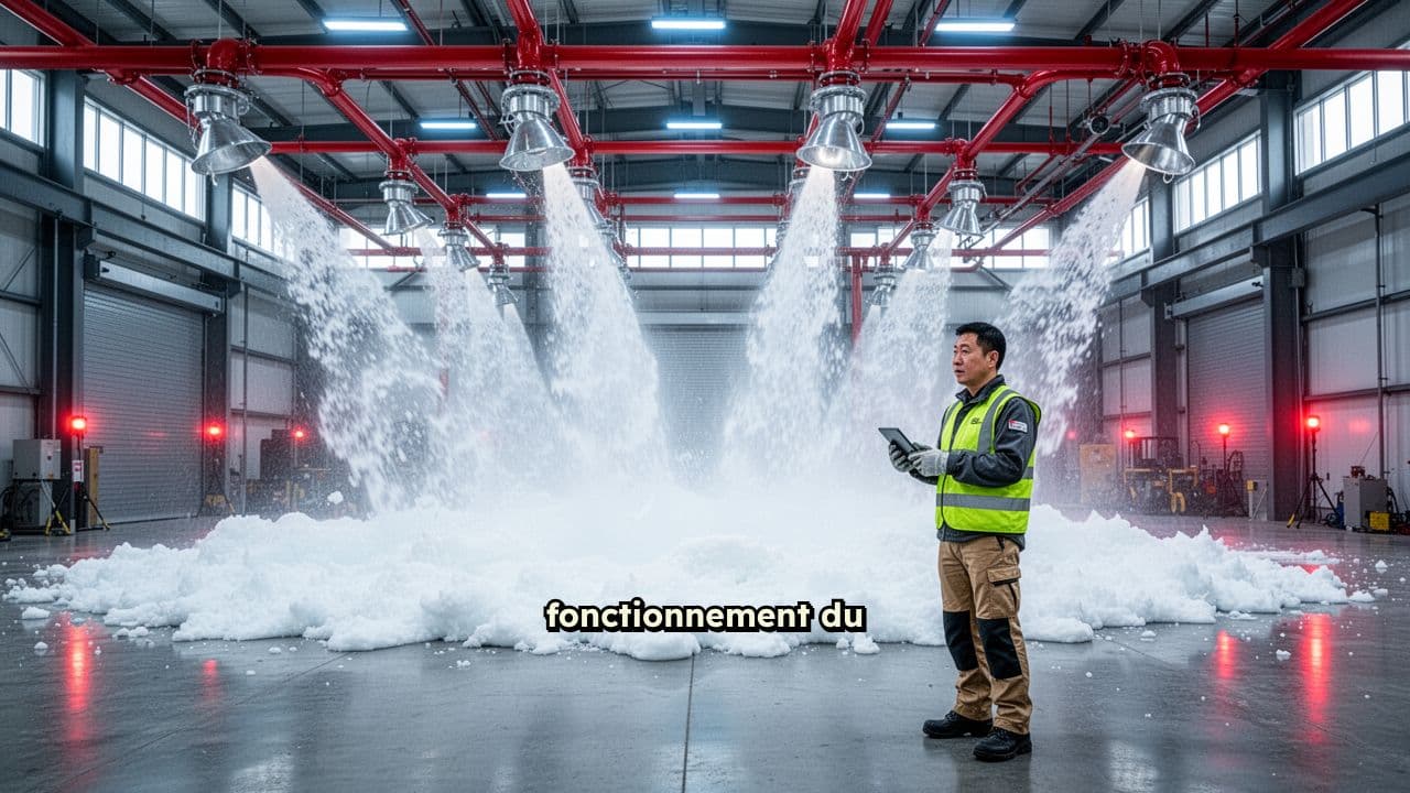 Fonctionnement du système d’extinction à mousse