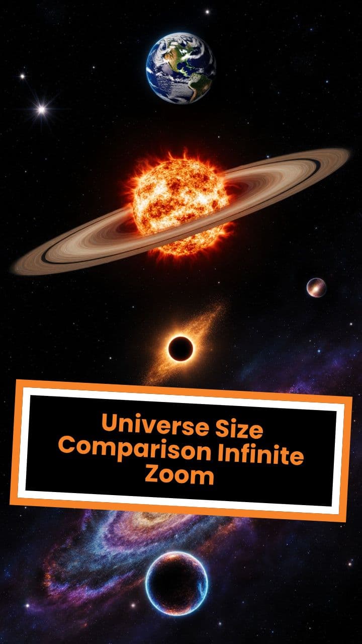 Universe Size Comparison Infinite Zoom