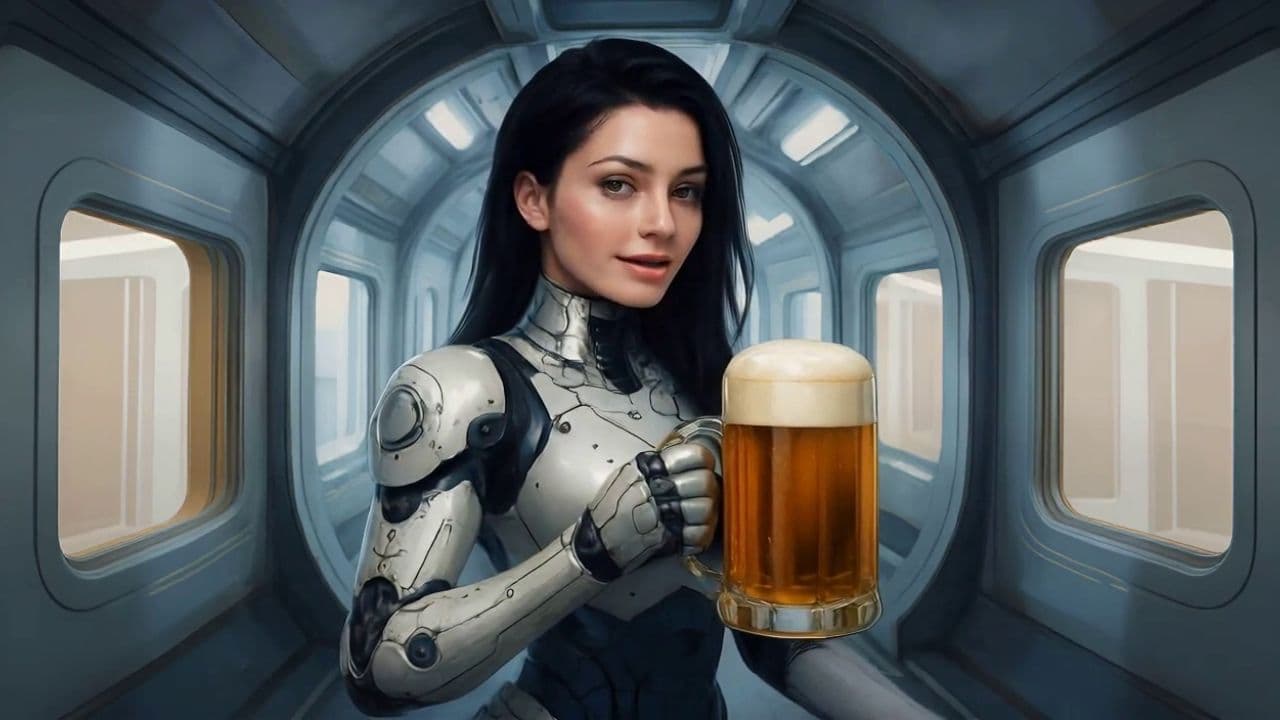 Gwarek Piwona Nalej z kuflem piwa