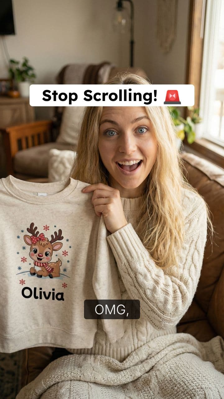 Personalized Christmas Sweatshirt UGC Ad