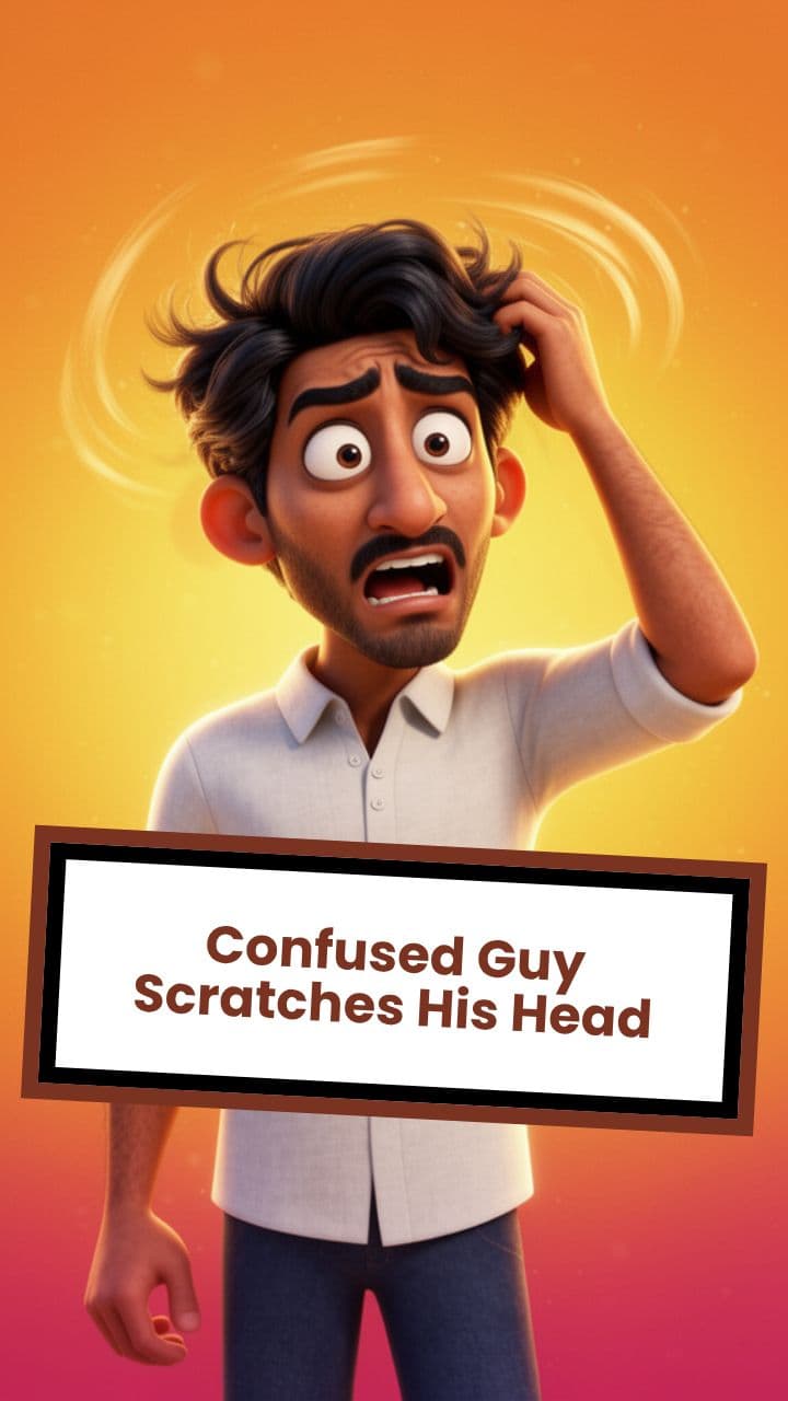 Confused Guy Scratches His Head