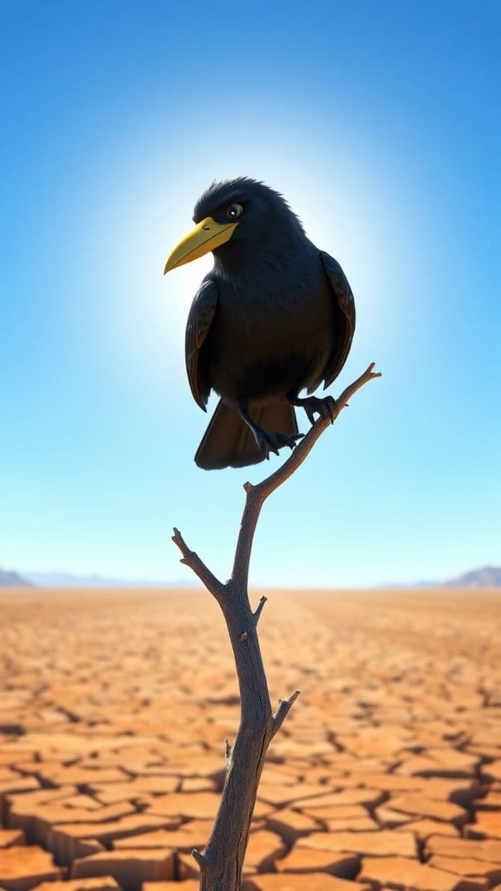 प्यासे कौए की सीख