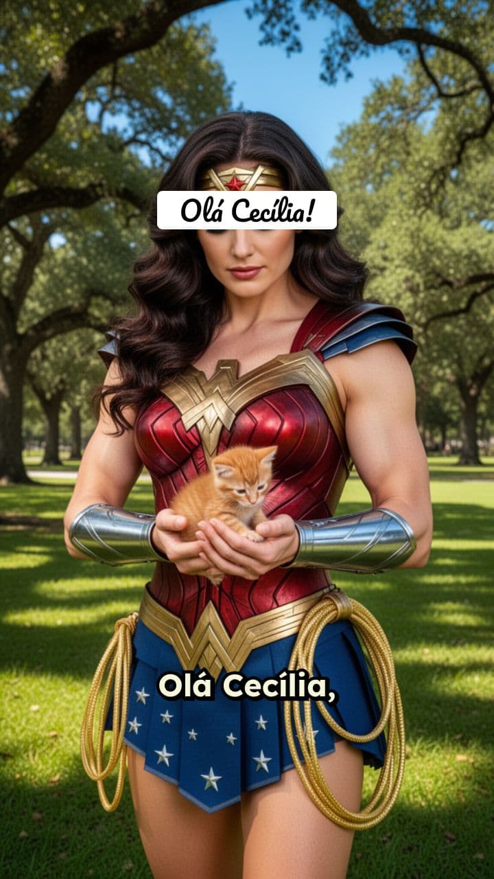 Mensagem da Mulher Maravilha para Cecília