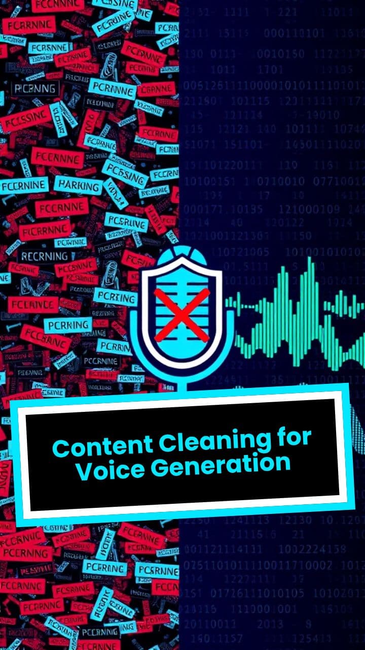 Content Cleaning for Voice Generation