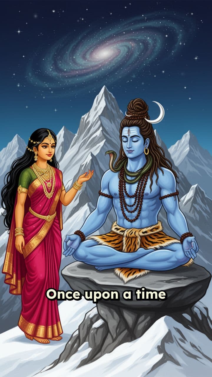 Shiva, Parvati, and the Immortal Crow