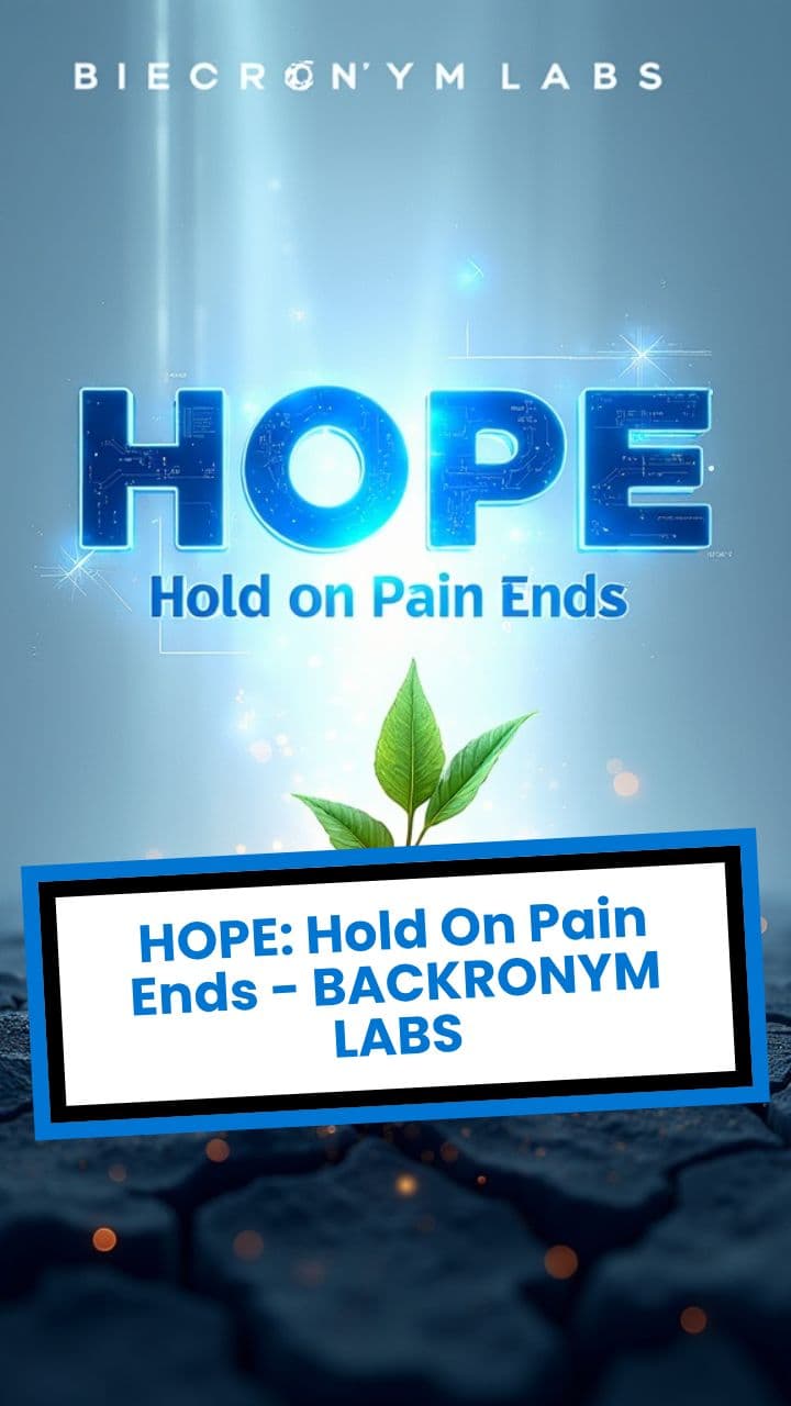HOPE: Hold On Pain Ends - BACKRONYM LABS