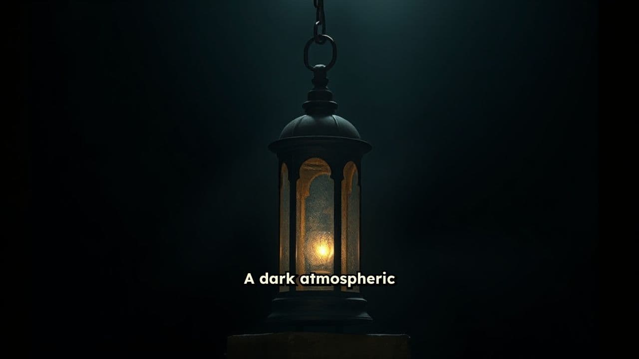 Eerie Lantern Glow in Darkness