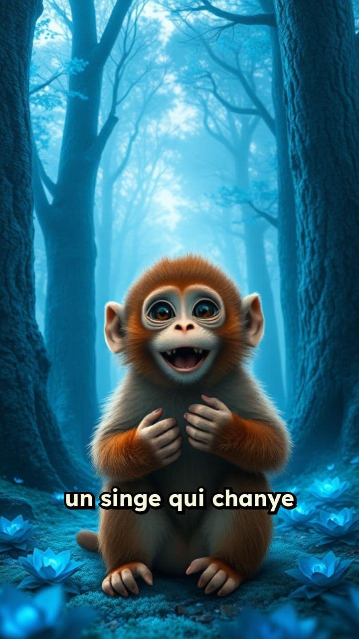 Un singe chante