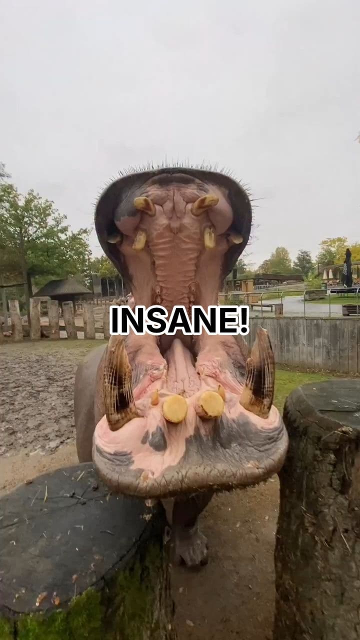 Hippo Destroys Pumpkin with Incredible Force