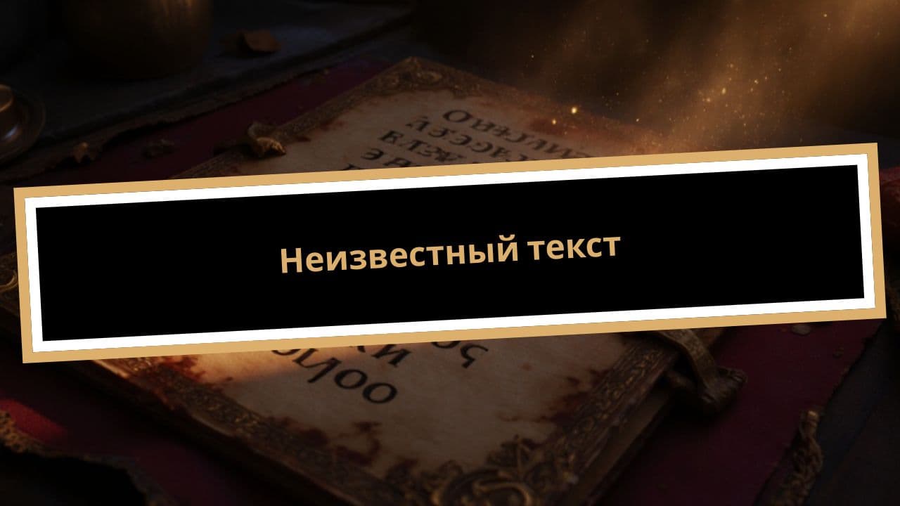 Неизвестный текст