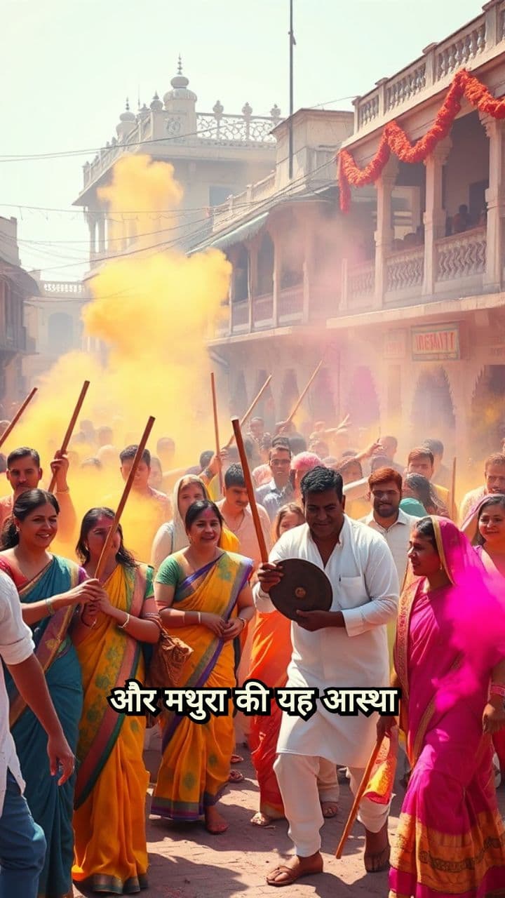 लट्ठमार होली: जब महिलाएं पुरुषों को लाठियों से भगाती हैं