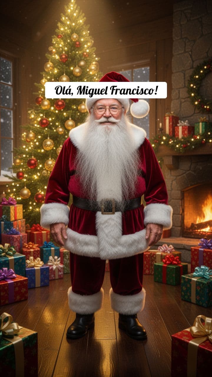 Mensagem Mágica do Papai Noel para Miguel Francisco