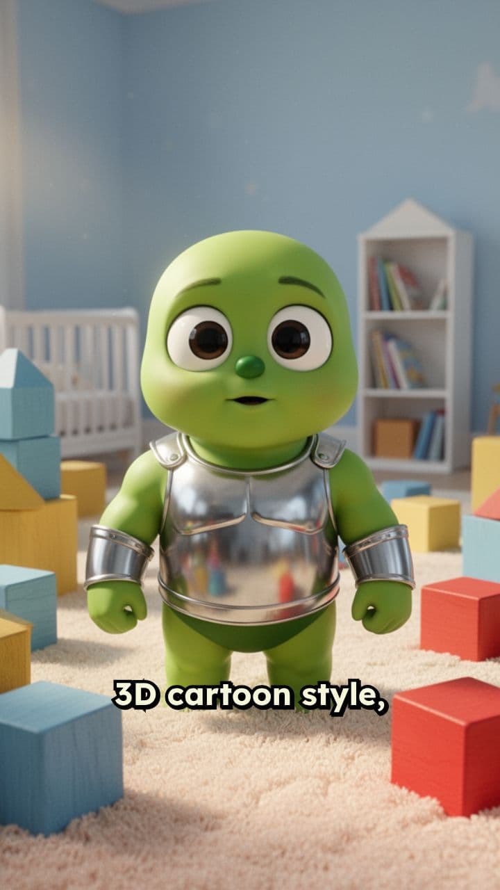 Shocked Green Gunda Superhero